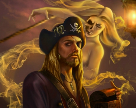 Pirate - ghost, fantasy, pirate, man