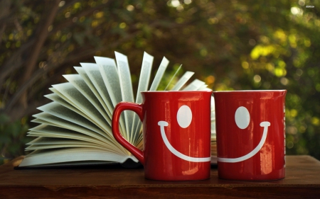 Smile - Smile, photo, cup, book