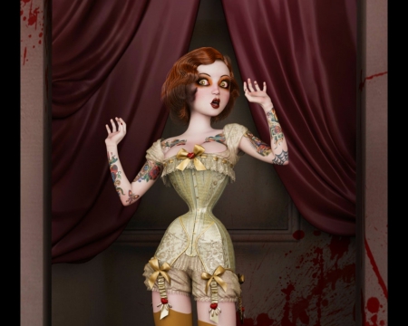 Twisted doll - woman, art, doll, fantasy