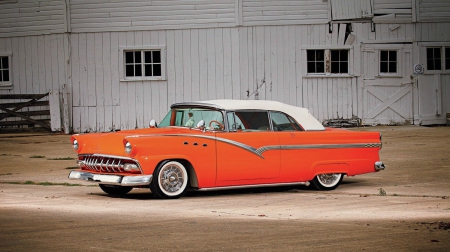 1956-Ford-Sunliner - orange, classic, ford, 1956