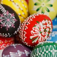 Colorful Painted Easter Eggs