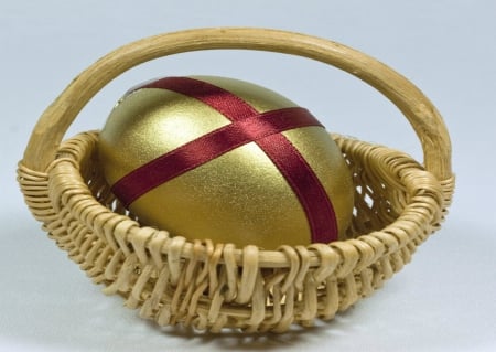 ~ An Easter Treat ~ - Gold, egg, Easter, Basket