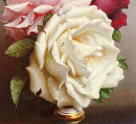 Vase With Roses