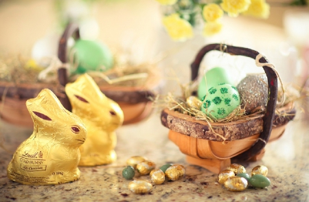 Easter basket - basket, decorations, Easter, still life