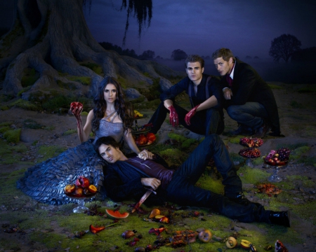 Vampires - night, men, Vampires, woman