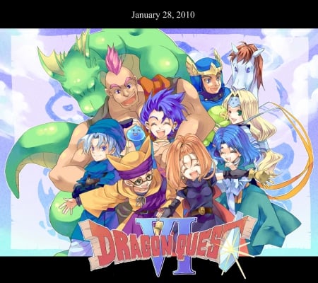 Dragon Quest 6 - dragon warrior, heroes, video game, anime, dragon quest, friends, akira toriyama, rpg