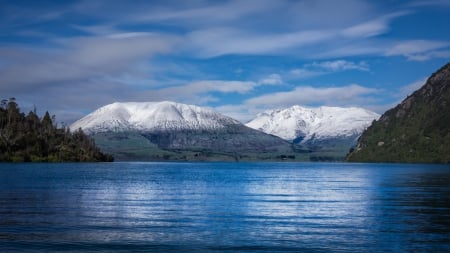 Lake - sky, lake, nature, snow