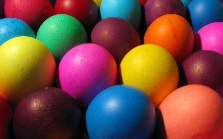 Easter rainbow - eggs, rainbow, pink, red, blue, easter, orange, green