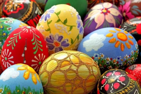 Beautiful Easter Eggs - easter, decorated eggs, eggs, easter eggs