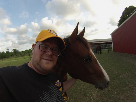 Me and Gator :) - human, gator, me, cowboy, horse