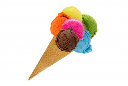 ♥Ice Cream♥ - ice cream, wafer, balls, cone, colors, dessert, sweet