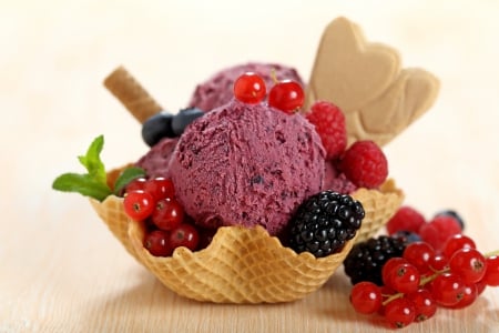 â™¥Ice Creamâ™¥ - ice cream, yummy, dessert, sweet, berries