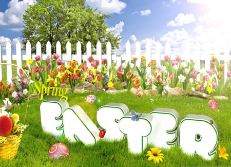 â™¥ Spring - Easter wallpaper â™¥ - nature, painting, easter, spring