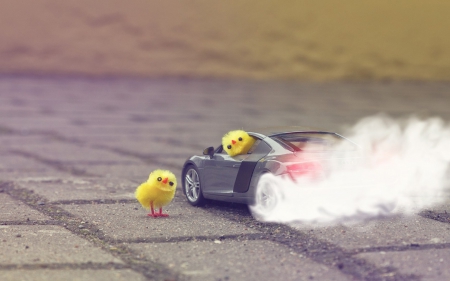 â™¥ - chicken, yellow, car, smoke, easter, toy, funny