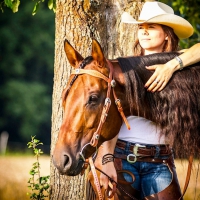 Cowgirl and Her Friend