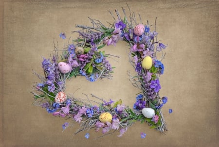 Floral Easter - easter, flowers, floral, heart