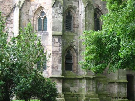 old church in germany - green, windows, church, old