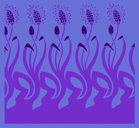 Swaying Purple Flowers - design, purple flowers