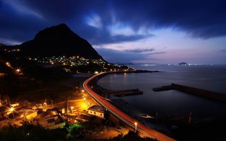 C-CURVE CITY (Taiwan) - view, landscape, curve, city, night, sunset