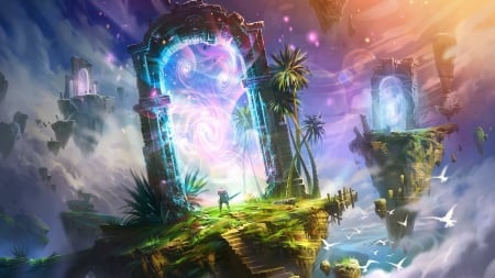 Fantasy Gate - space, gate, fantasy, magic, sky