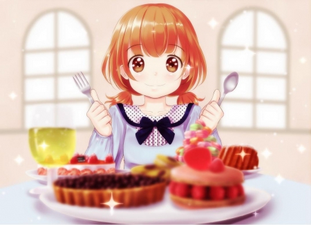 Heaven! - desserts, girl, cute, orginal, sweet