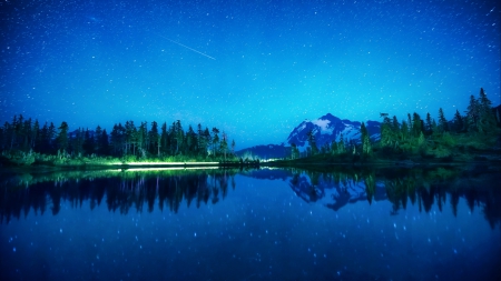 Lake - sky, lake, water, night