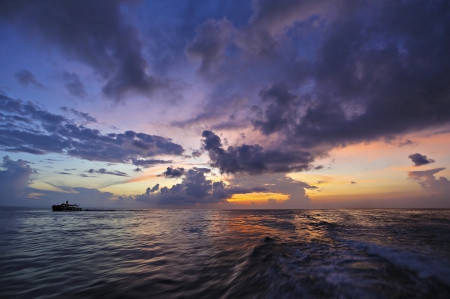 The Ocean - water, ocean, sunset, sea