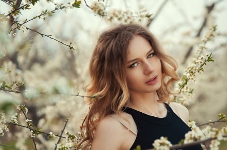 Pretty face - face, pretty, model, spring, woman