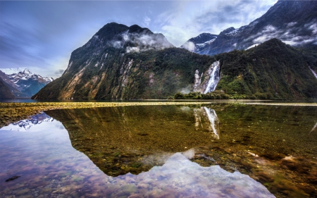 Nature - nature, water, mountin, snow