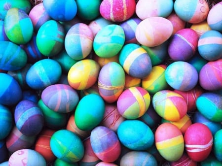 Colourful Eggs - eggs, easter, colours, colourful