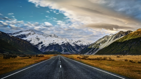 Road - photo, road, mountain, snow