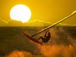 Wind Surfing at Sunset