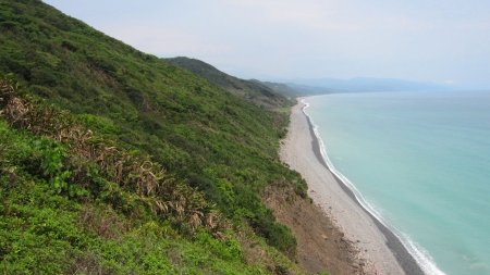 Coastline - overlooking, nature, ocean, mountain, coastline