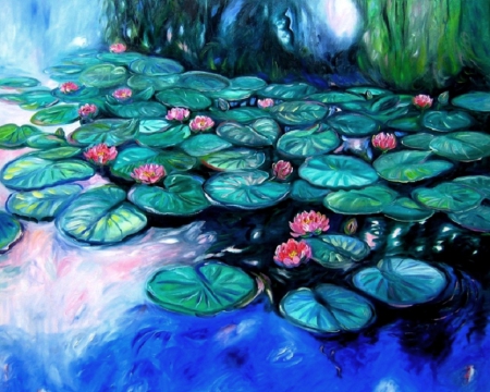 Water lilies - Lilies, Water, Lake, Flowers