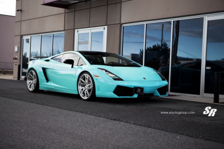 Lamborghini_Gallardo - sports car, lite blue, custom wheels, lambo