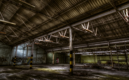 abandoned warehouse hdr - graffiti, hdr, abandoned, warehouse