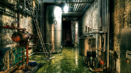 flooded industrial basement hdr