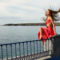 Maria posing on a Bridge