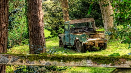 Ruin - Ruin, car, nature, tree