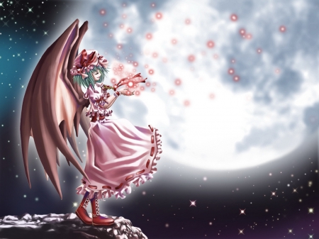 Angel - moon, anime, girl, angel