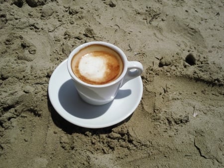 caffe time... ... besh - beach, desert, river