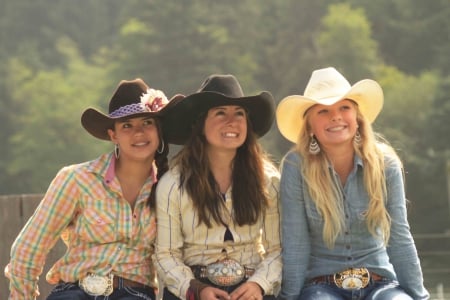 CUTE REAL COWGIRLS - females, hats, cowgirls, people