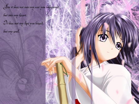 Purple Love - purple, love, anime, girl