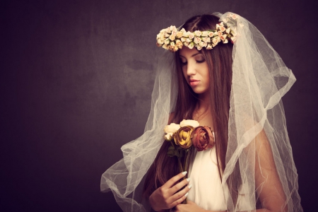 Bride - wedding, beauty, flowers, bride, woman