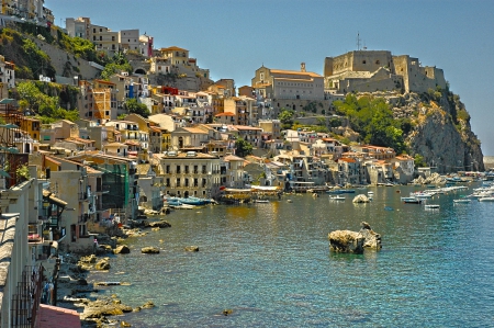 Chianalea-Scilla Italy italia - village, panorama, italia, landscapes, sea, italy, architecture