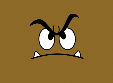 SIMPLY ANGER - face, brown, wallpaper, monster, anger, mean