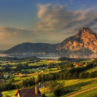 lovely austrian lakeside village