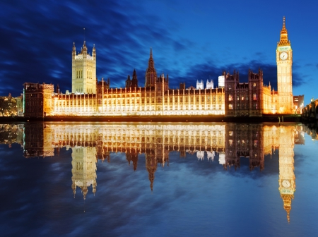 Reflection - clouds, water, splendor, london, city, city lights, reflection, river, nature, sky