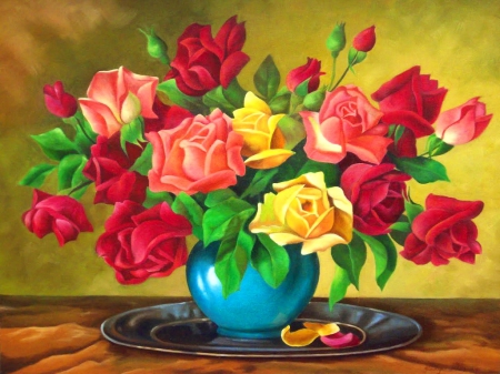 Still life with roses