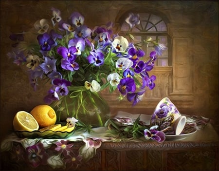 Still Life - flowers, with love, nature, still life